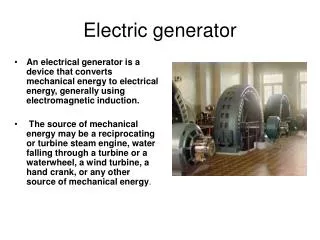 Electric generator