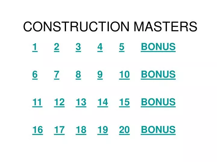 construction masters