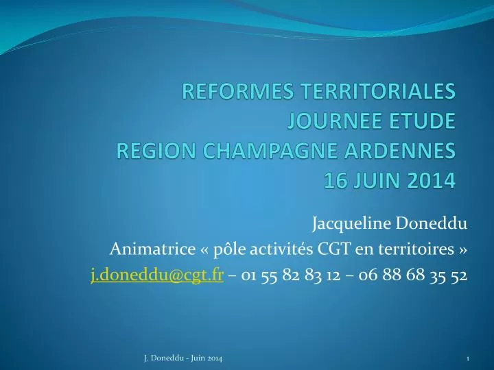 reformes territoriales journee etude region champagne ardennes 16 juin 2014