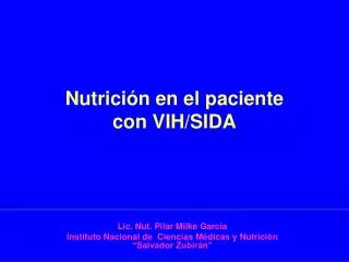 nutrici n en el paciente con vih sida