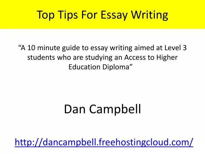top tips for essay writing
