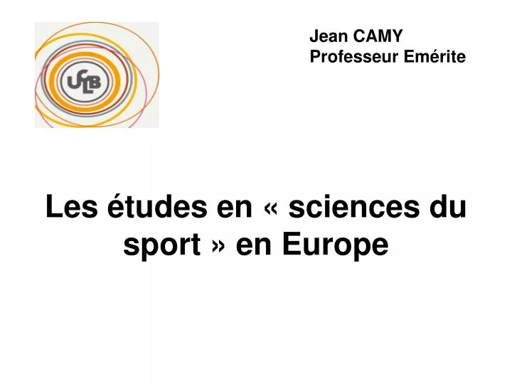 les tudes en sciences du sport en europe