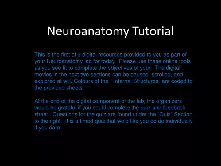 Ppt Neuroanatomy Tutorial Powerpoint Presentation Free Download Id4923824