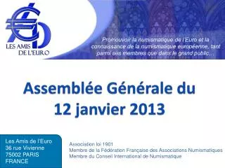 assembl e g n rale du 12 janvier 2013