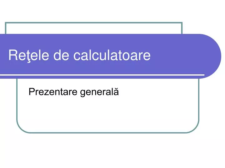 re ele de calculatoare