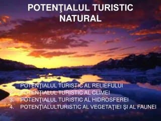 poten ialul turistic natural