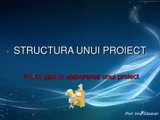structura unui proiect