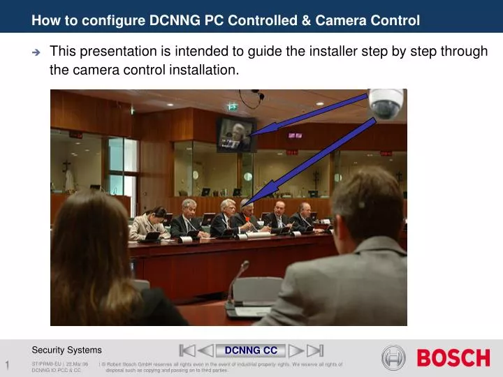 how to configure dcnng pc controlled camera control