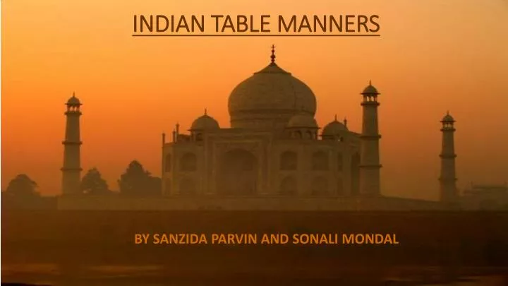 indian table manners