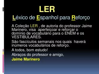 ler l xico de e spanhol para r efor o