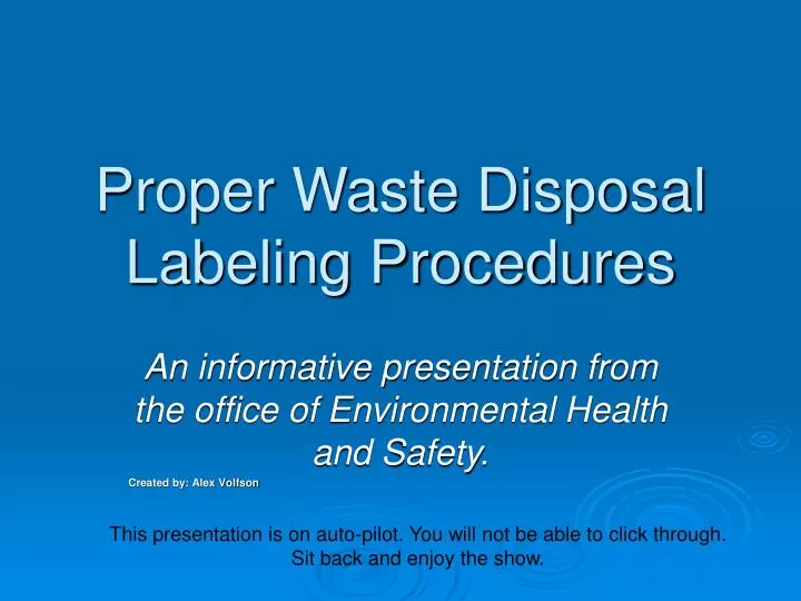 proper waste disposal labeling procedures