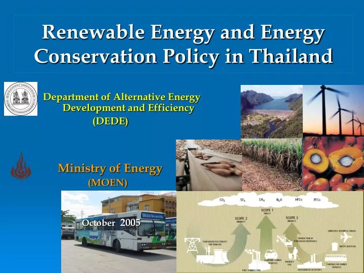 renewable energy and energy conservation policy in thailand