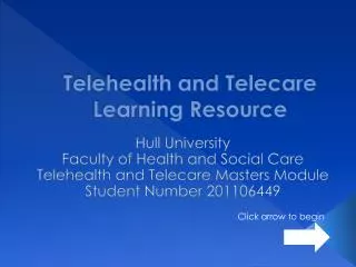 Telehealth and Telecare Learning Resource