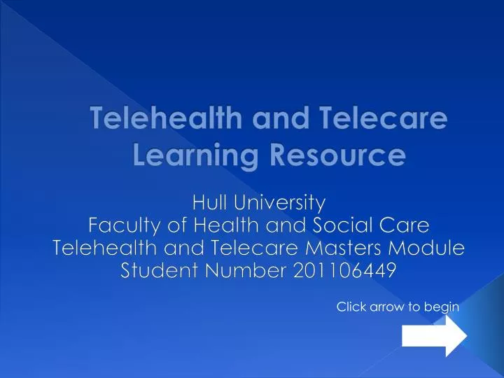 telehealth and telecare learning resource