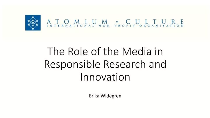 the role of the media in responsible research and innovation