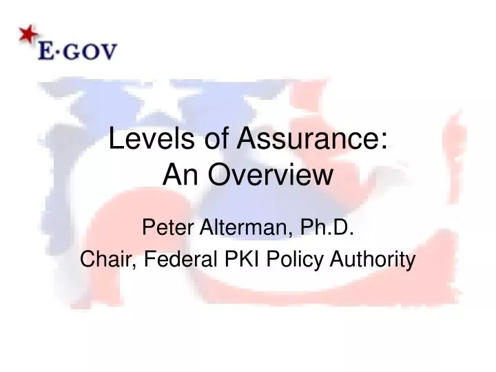 levels of assurance an overview