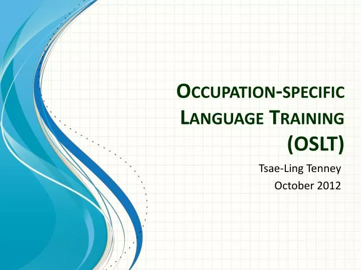 occupation specific language training oslt
