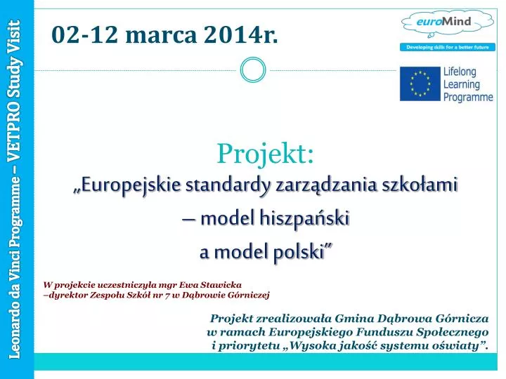 projekt europejskie standardy zarz dzania szko ami model hiszpa ski a model polski