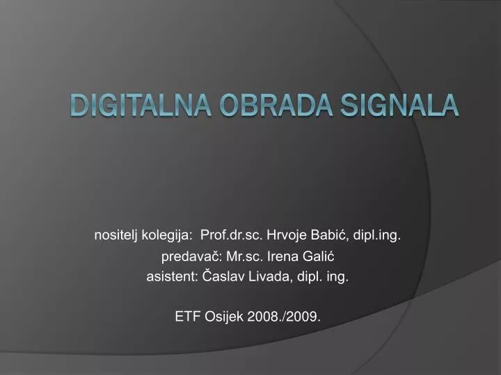digitalna obrada signala