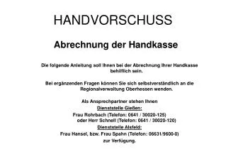 handvorschuss