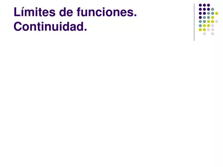 l mites de funciones continuidad