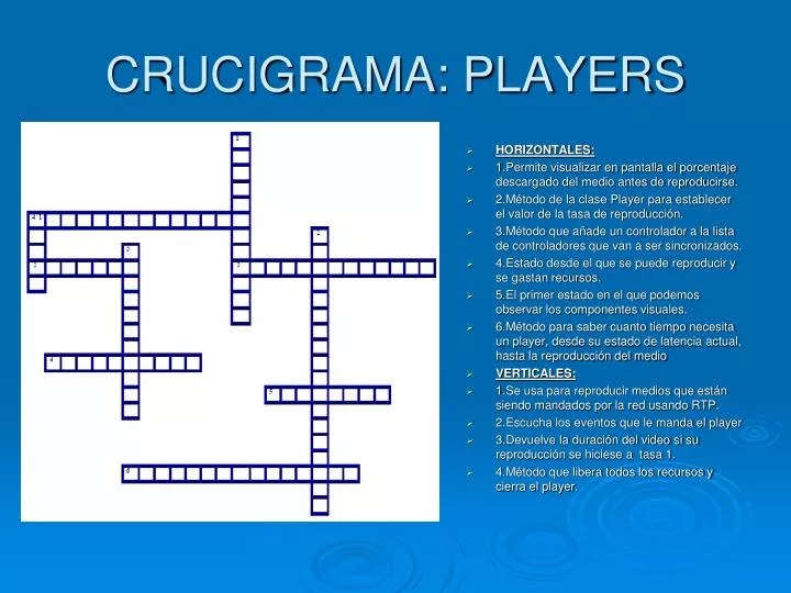 crucigrama players