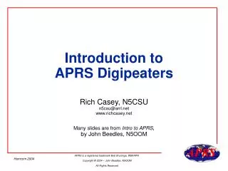 Introduction to APRS Digipeaters