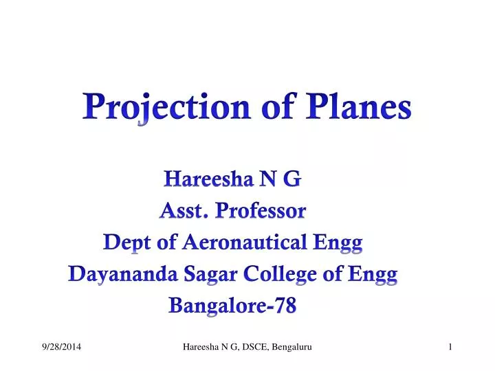 hareesha n g asst professor dept of aeronautical engg dayananda sagar college of engg bangalore 78