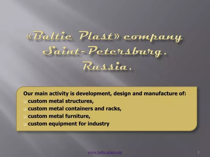 baltic plast company saint petersburg russia