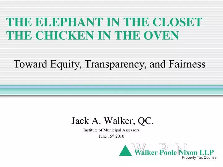 the elephant in the closet the chicken in the oven