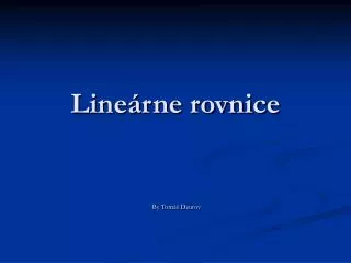 line rne rovnice