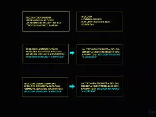 BIOLOGIA LIZENTZIATURAKO IKASLEENTZAKO IBILBIDE POSIBLEAK