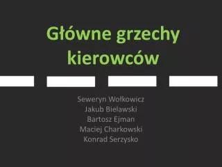 g wne grzechy kierowc w