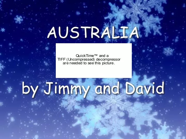 australia by jimmy and david