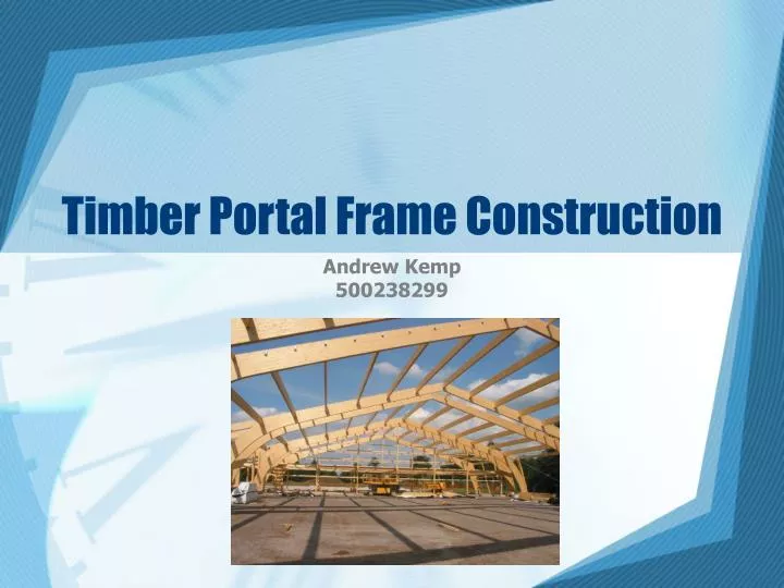 timber portal frame construction
