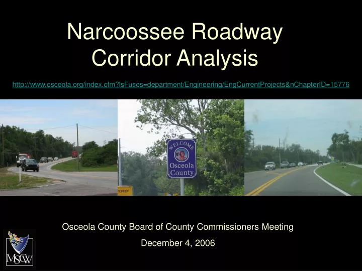 narcoossee roadway corridor analysis