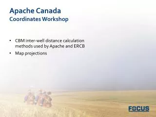 Apache Canada Coordinates Workshop