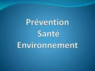 pr vention sant environnement