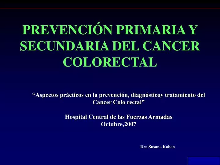 prevenci n primaria y secundaria del cancer colorectal