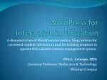 Enhancing Student Interaction in Education Through WordPress - slide 1