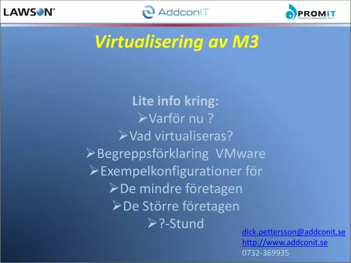 virtualisering av m3