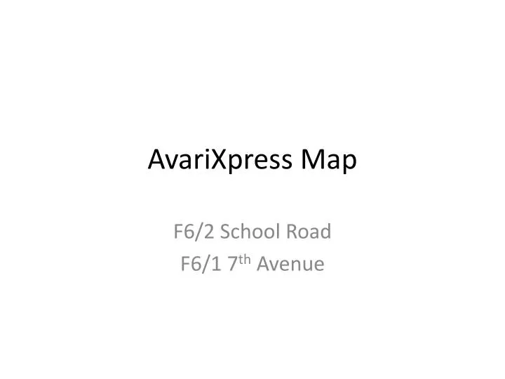 avarixpress map