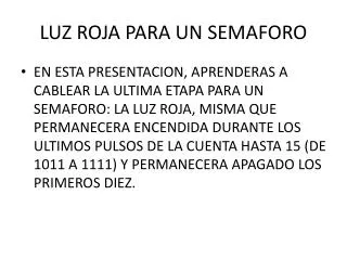luz roja para un semaforo