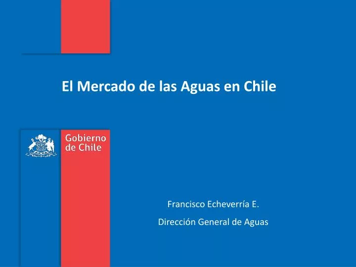 el mercado de las aguas en chile