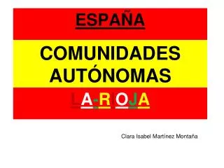 comunidades aut nomas