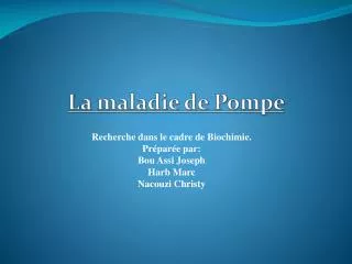 la maladie de pompe