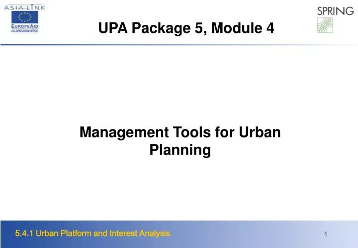 management tools for urban planning