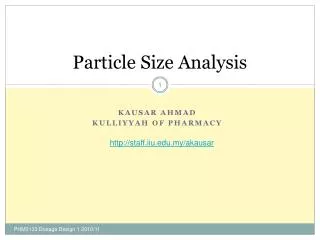 Particle Size Analysis