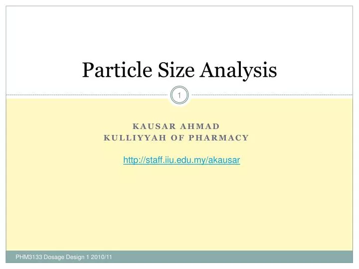 particle size analysis