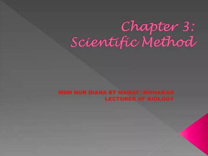 chapter 3 scientific method